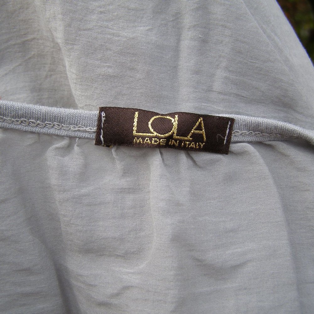🇮🇹 NWT size M LOLA Boho top Gray blue - Picture 8 of 13